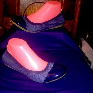 Kim Rogers Adabella Denim & Patent Ballet Flats 9M